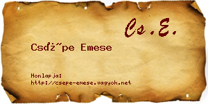 Csépe Emese névjegykártya